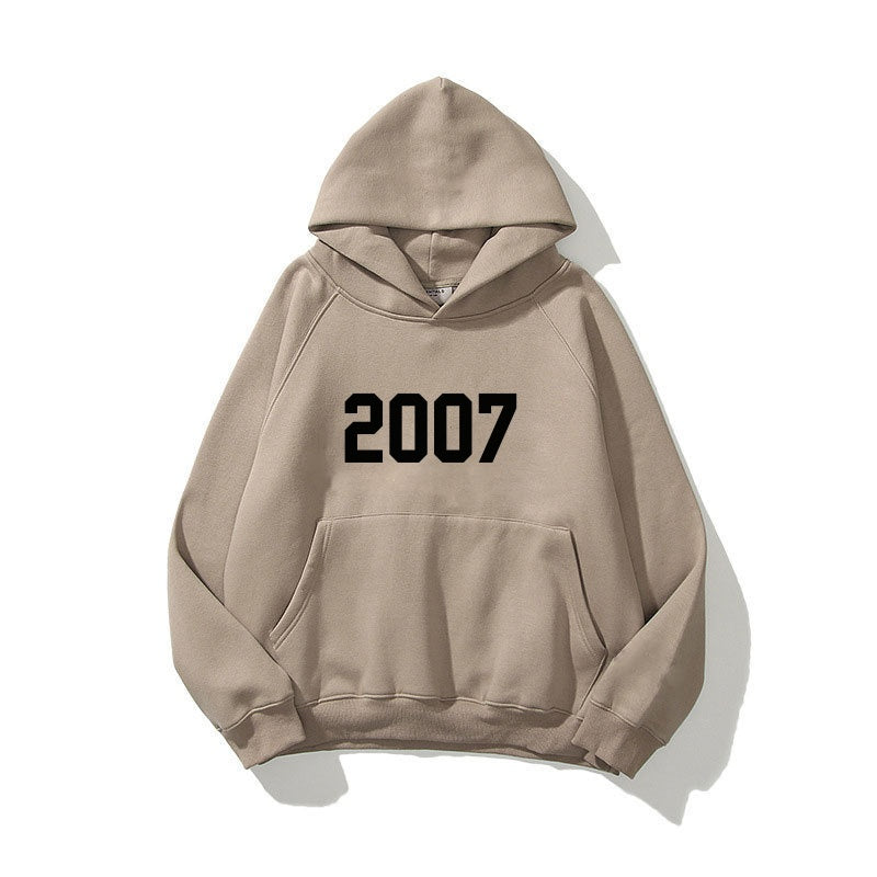 Trendy 2007 Double Layer Velvet Hoodie for Men