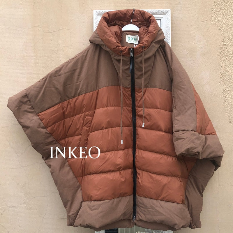 Harajuku Style Women's Thickened Brown Cloak Jacket