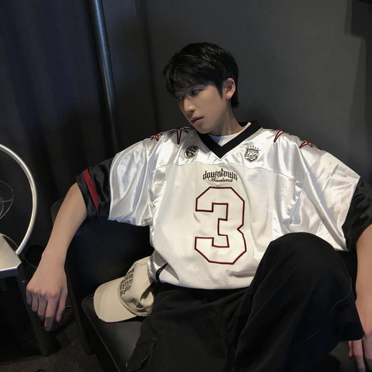 Color Blocking Patchwork Mesh V-Neck Sports Top