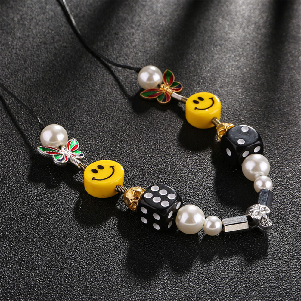Harajuku Style Geometric Beads Hip Hop Choker Necklace