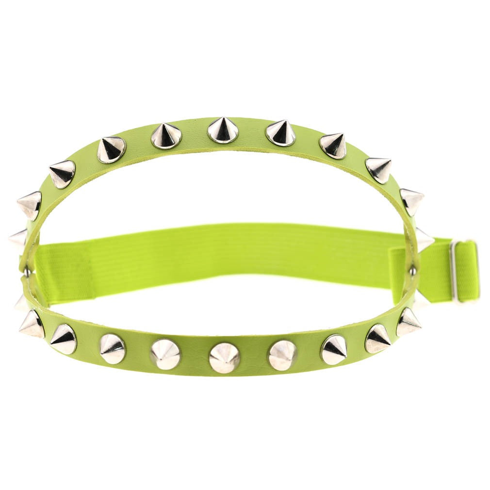 Punk Hip Hop Double Row Rivet Garter with Thigh Ring