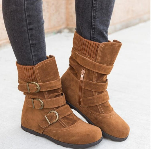 Winter Buckled Calf Women's Boots