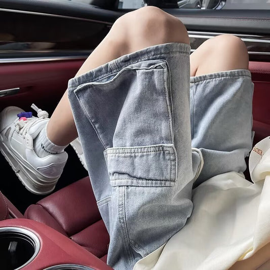 Men's Loose Straight Leg Denim Pants