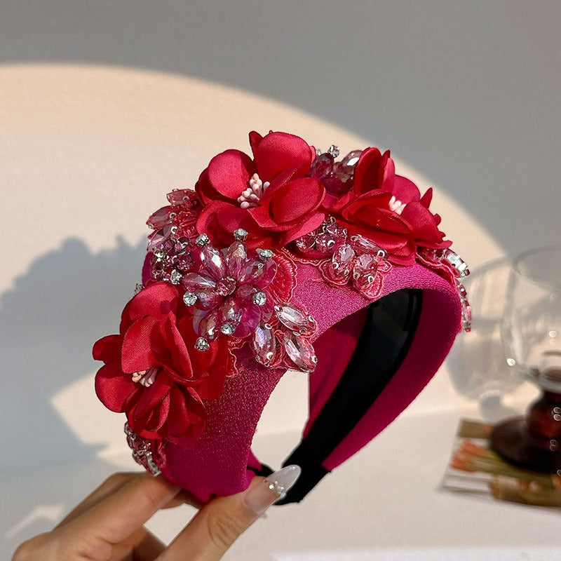 Oversized Crystal Headband in Solid Colors