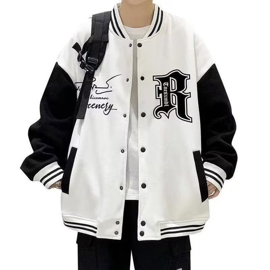 Trendy Harajuku Style Baseball Jacket for Men