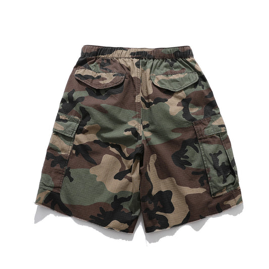 Summer Camouflage Multi-Pocket Shorts for Men