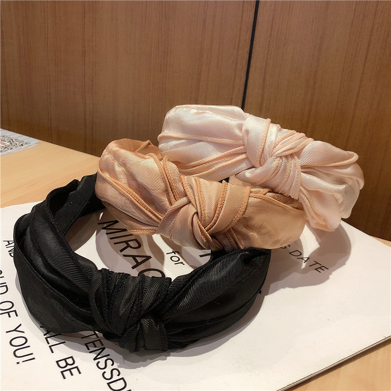 Fungus Edge Pleated Wide-Brimmed Headband