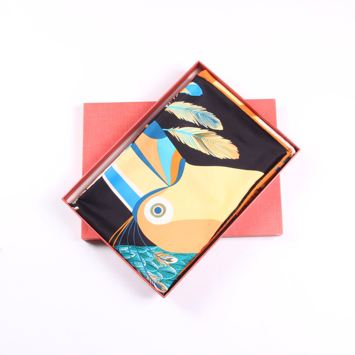 Big Mouth Bird Print Twill Square Scarf