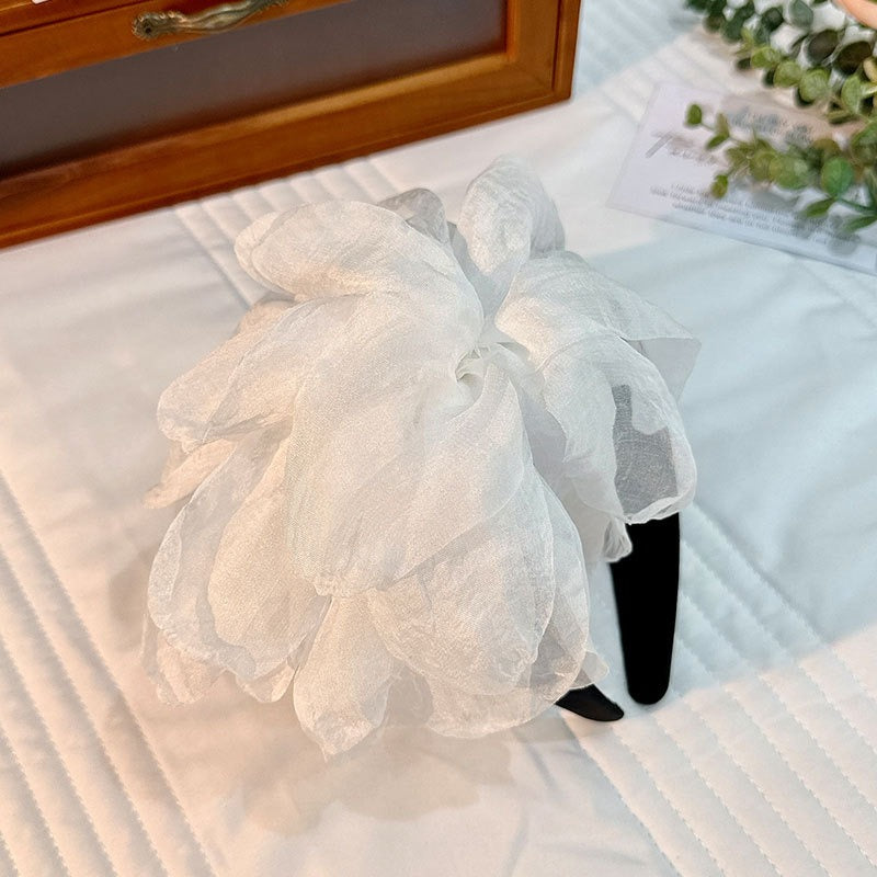Oversized Handmade Fabric Flower Headband