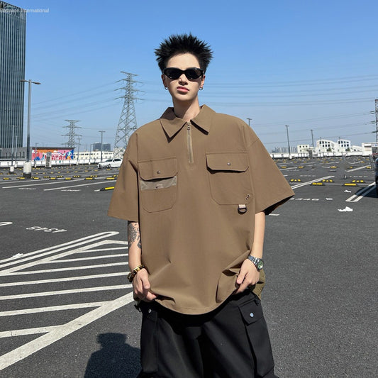 Double Pocket Workwear Shirt for Men