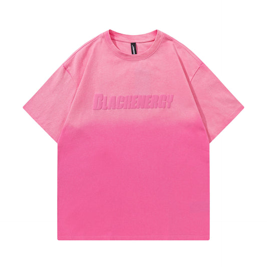 Gradient Foam Letter T-Shirt - Unisex Harajuku Style