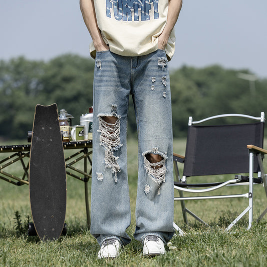 Loose Straight Leg Wide Leg Long Pants