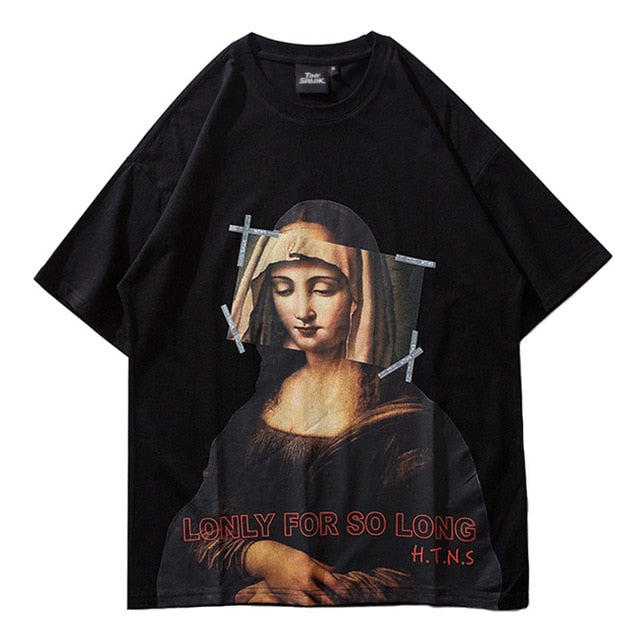 Mona Lisa Virgin Mary Hip Hop T-Shirt - Unisex Streetwear