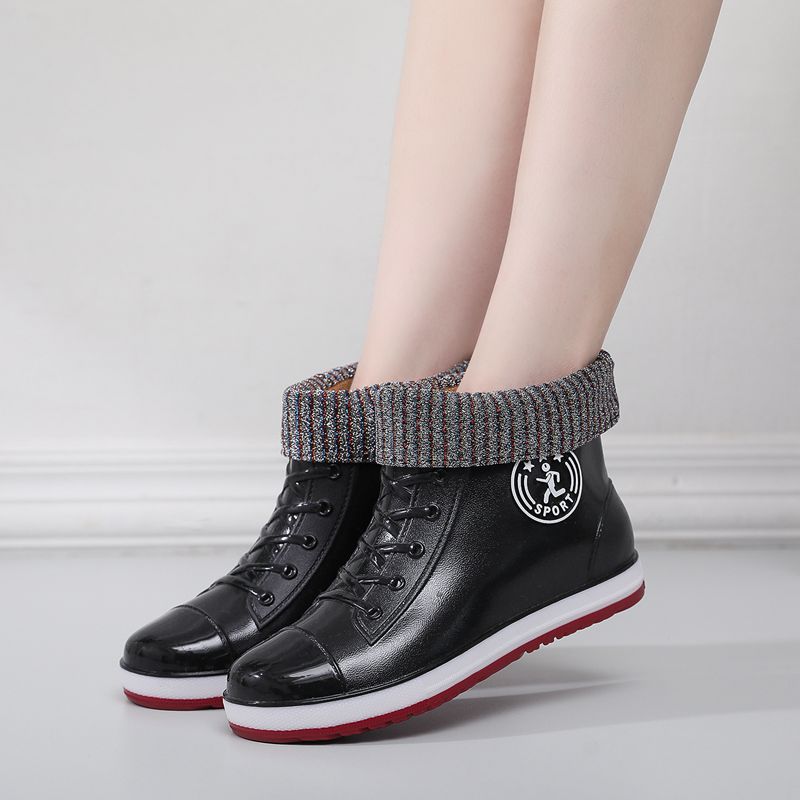 Harajuku Style Waterproof Short Tube Rain Boots for Women