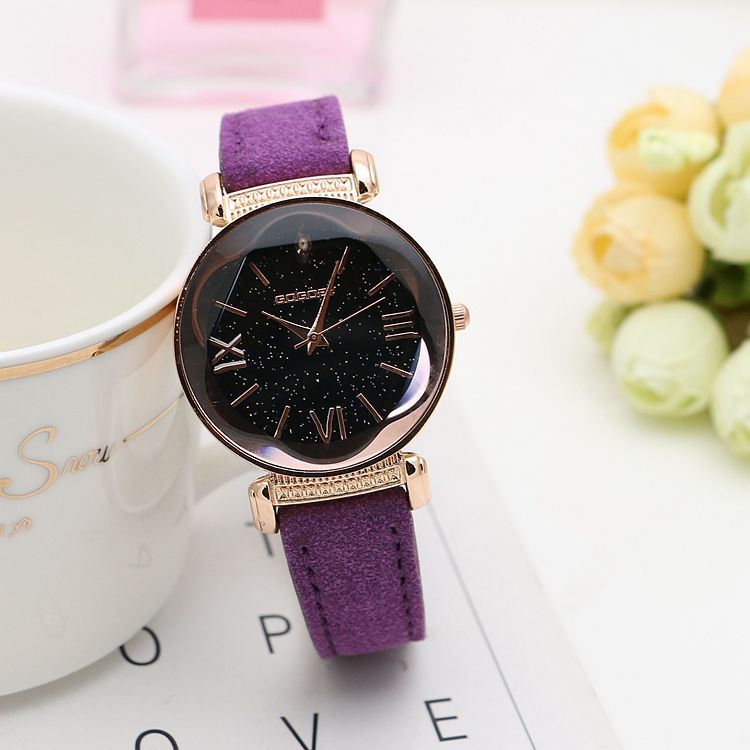 Playful Rose Gold Leather Watch for Women