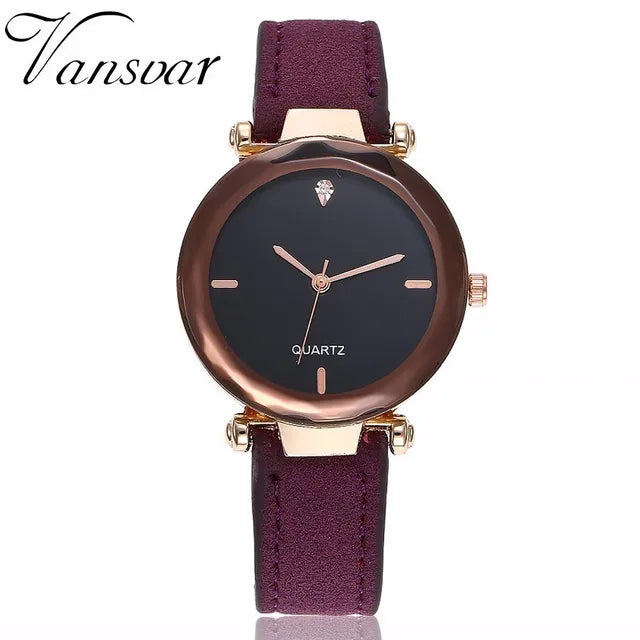 Harajuku Style Women Leather Quartz Watch
