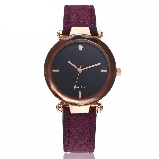 Harajuku Style Women Leather Quartz Watch