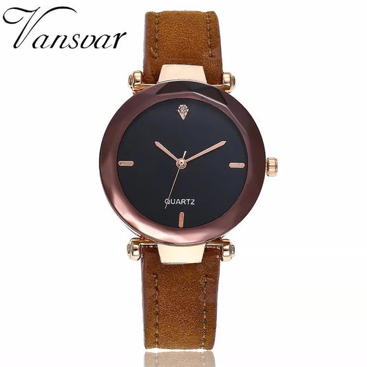 Harajuku Style Women Leather Quartz Watch