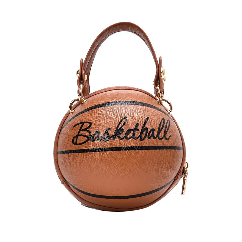 Harajuku Style Crossbody Purse - Soft Leather Basketball Fashion