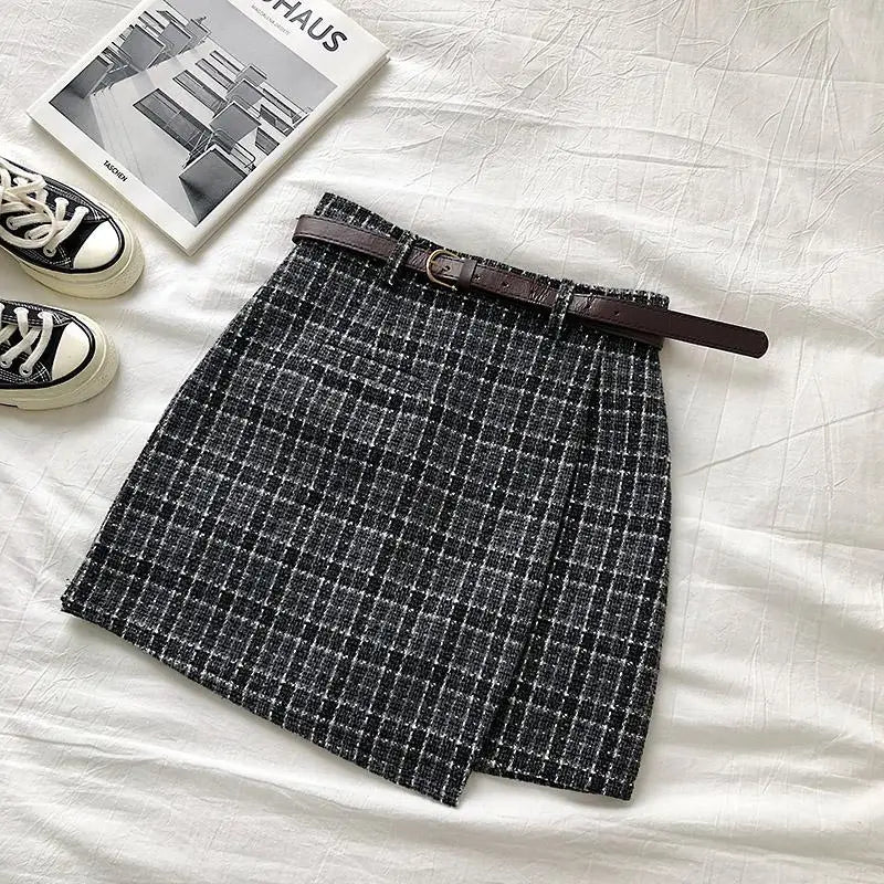 Korean Irregular A-Line Mini Skirt - Harajuku Style