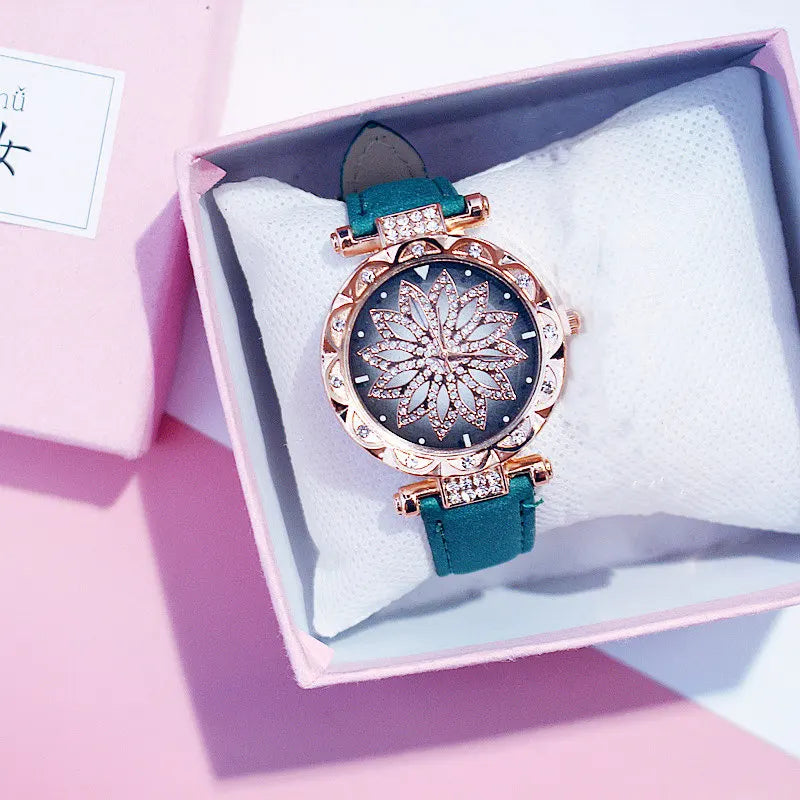 Starry Sky Luxury Rose Gold Watch for Women