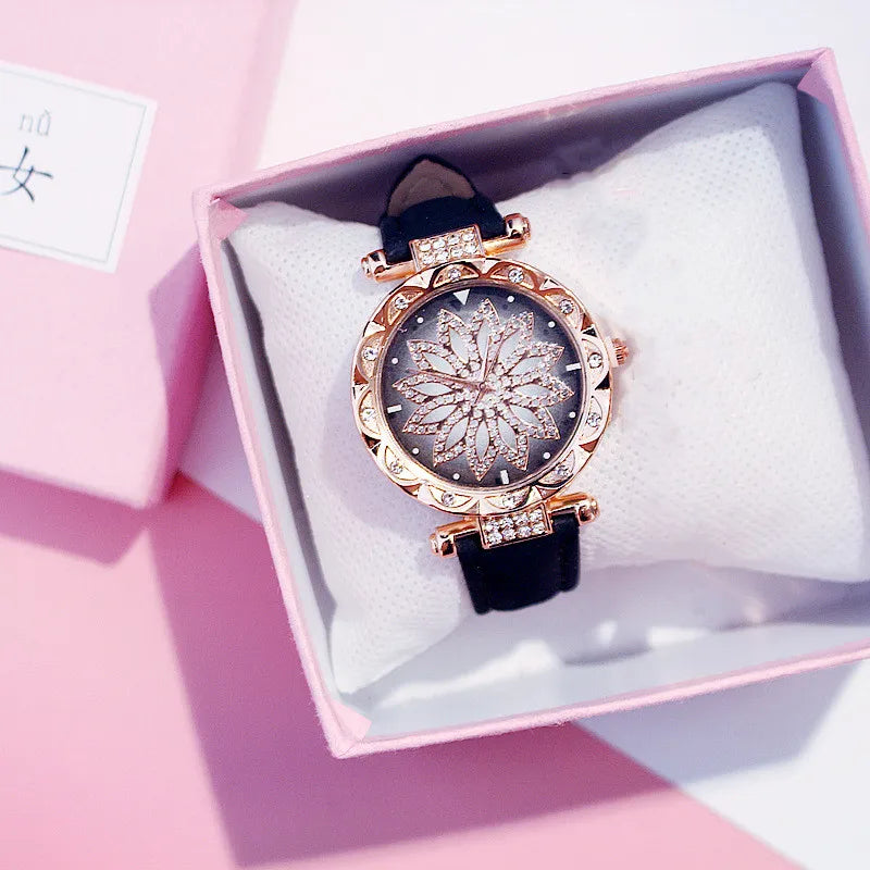 Starry Sky Luxury Rose Gold Watch for Women