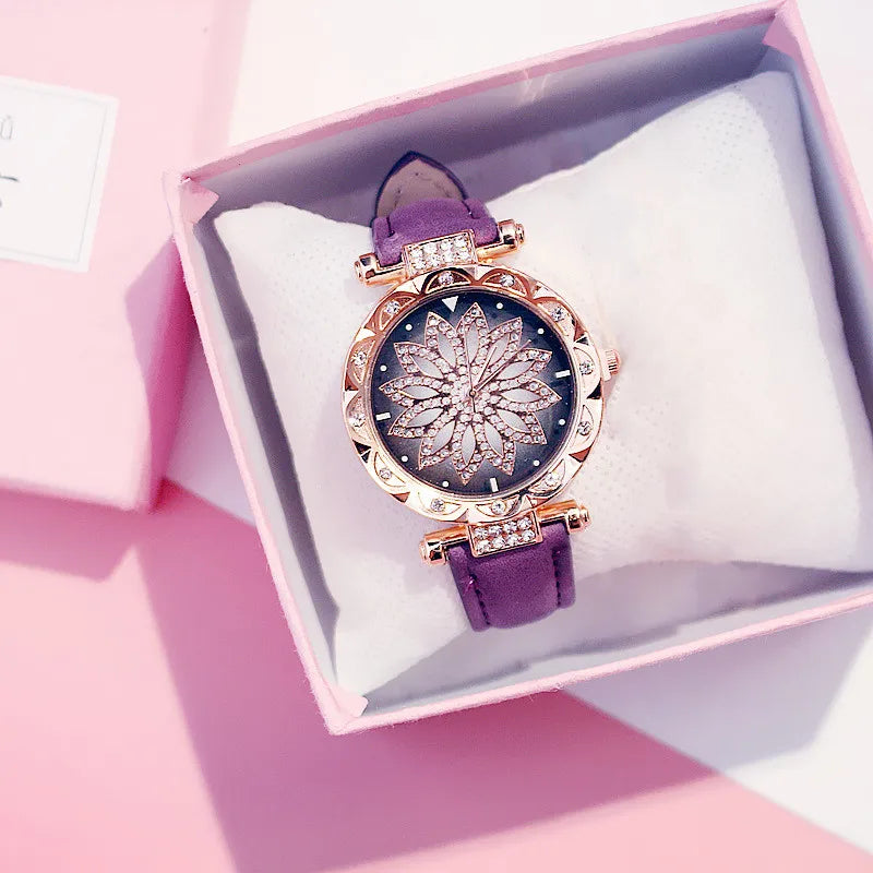 Starry Sky Luxury Rose Gold Watch for Women