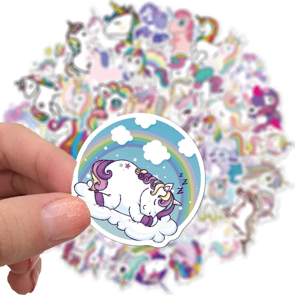 Cute Unicorn Cartoon Stickers Pack