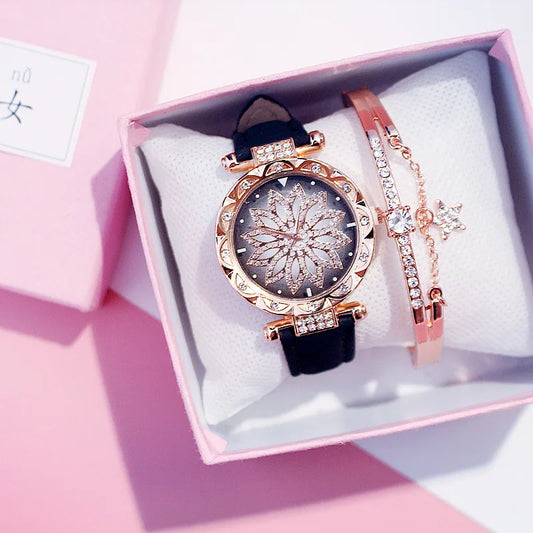 Starry Sky Luxury Rose Gold Watch for Women