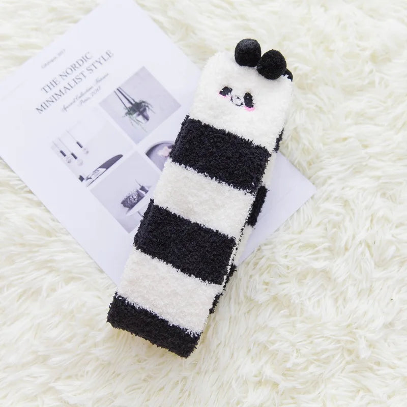 Harajuku Style Cat Claw Coral Fleece Socks