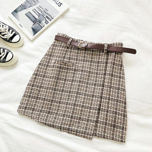 Korean Irregular A-Line Mini Skirt - Harajuku Style