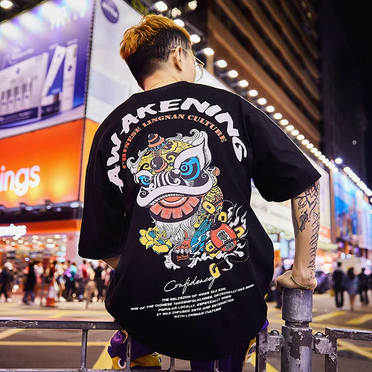 Harajuku Style Short-Sleeved Hip Hop T-Shirt for Summer