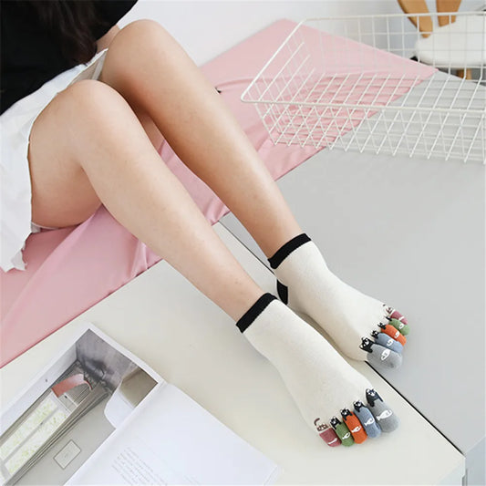 Colorful Harajuku Style Five Finger Socks