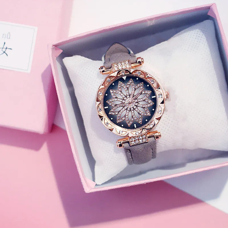 Starry Sky Luxury Rose Gold Watch for Women