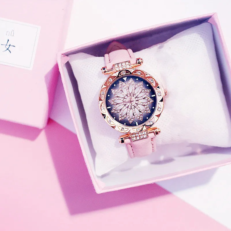 Starry Sky Luxury Rose Gold Watch for Women