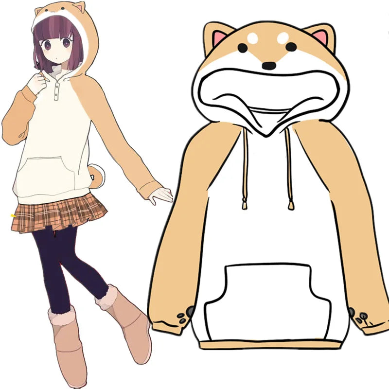 Kawaii Doge Muco Hoodie - Harajuku Style