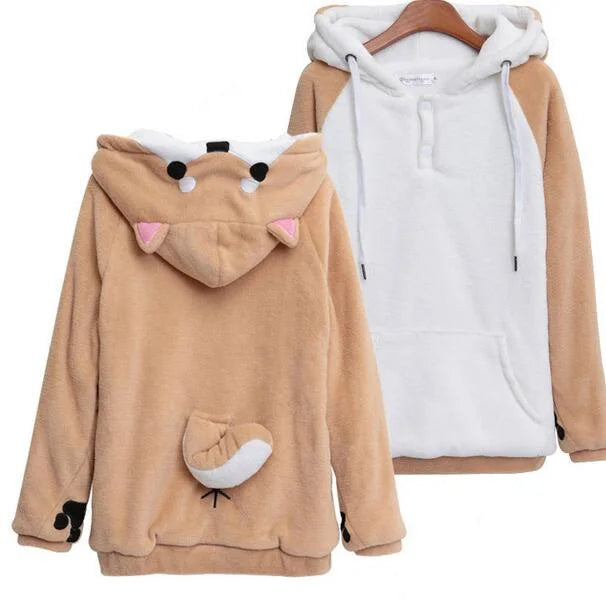 Kawaii Doge Muco Hoodie - Harajuku Style