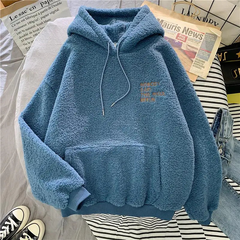 Harajuku Style Loose Pocket Hoodie for Women