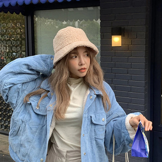 Playful Women's Knit Wool Bucket Hat - Versatile Fisherman Style