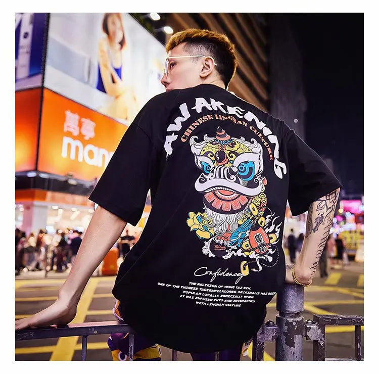Harajuku Style Short-Sleeved Hip Hop T-Shirt for Summer