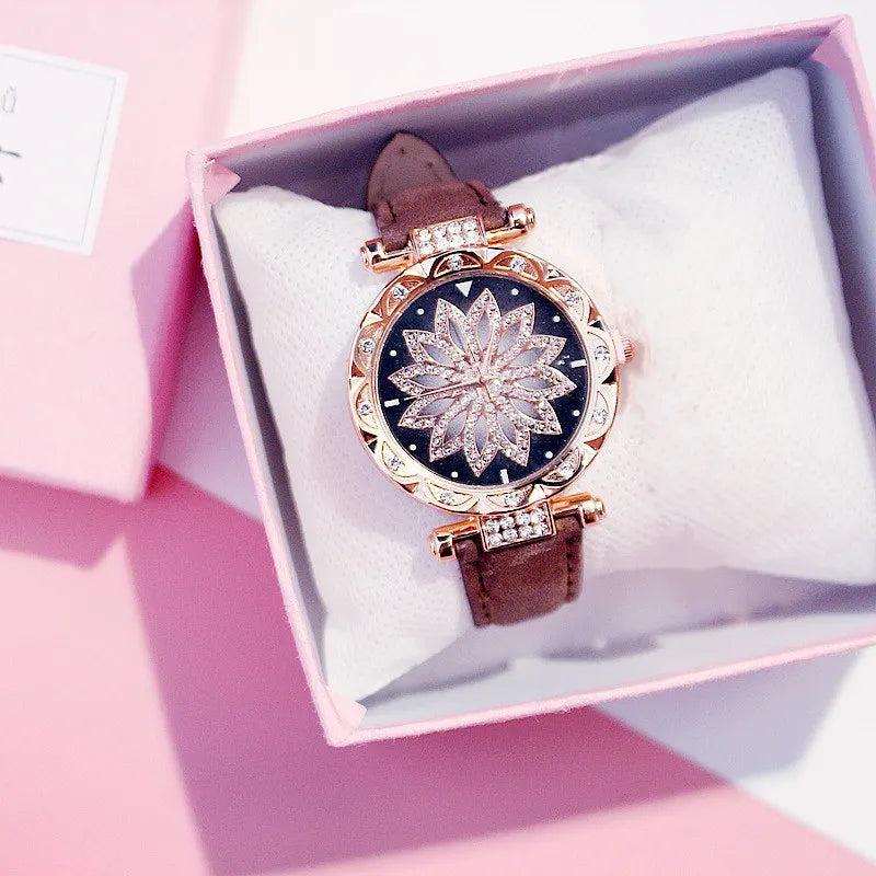 Starry Sky Luxury Rose Gold Watch for Women