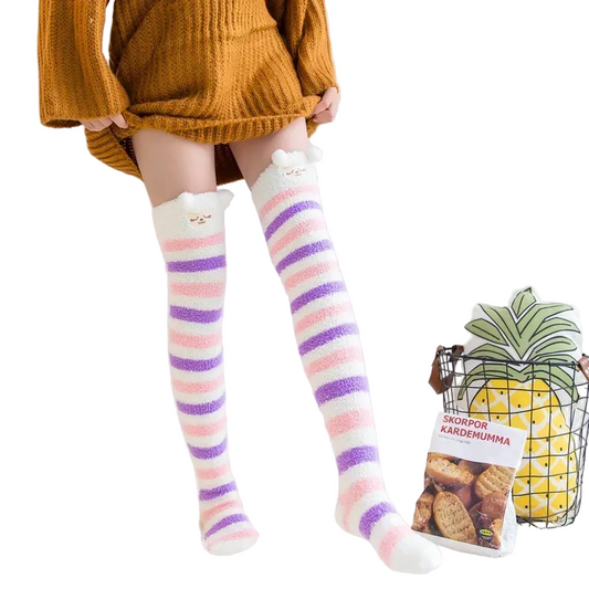 Harajuku Style Cat Claw Coral Fleece Socks