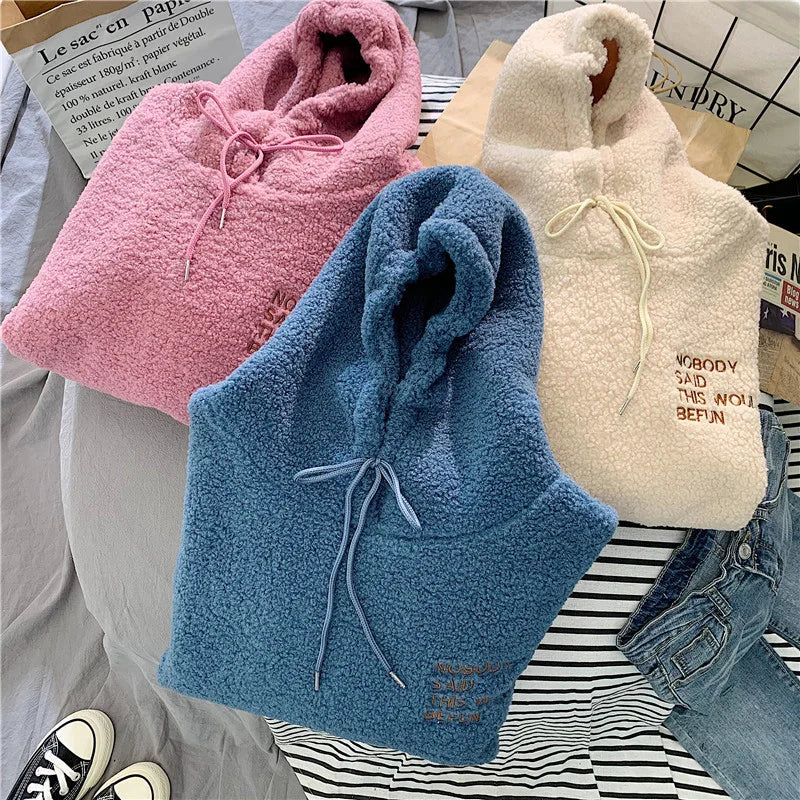 Harajuku Style Loose Pocket Hoodie for Women