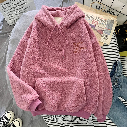 Harajuku Style Loose Pocket Hoodie for Women