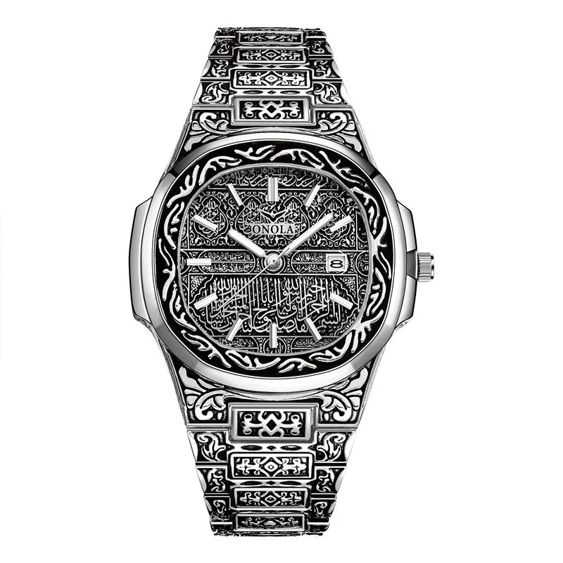 Luxury Retro Golden Quartz Watch for Men