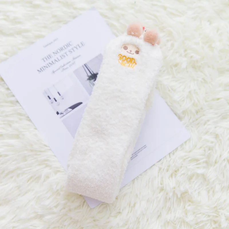 Harajuku Style Cat Claw Coral Fleece Socks