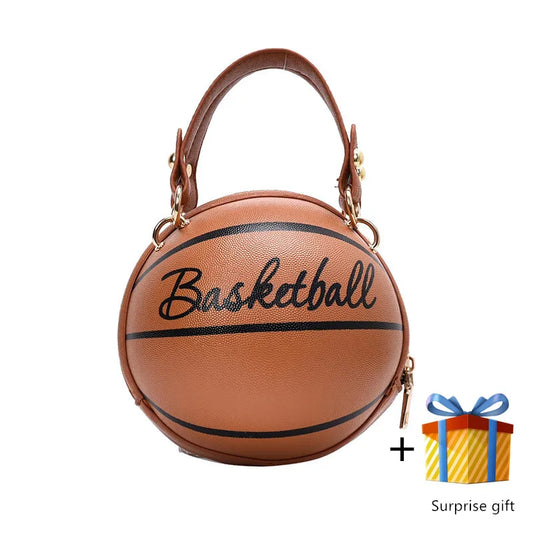 Harajuku Style Crossbody Purse - Soft Leather Basketball Fashion