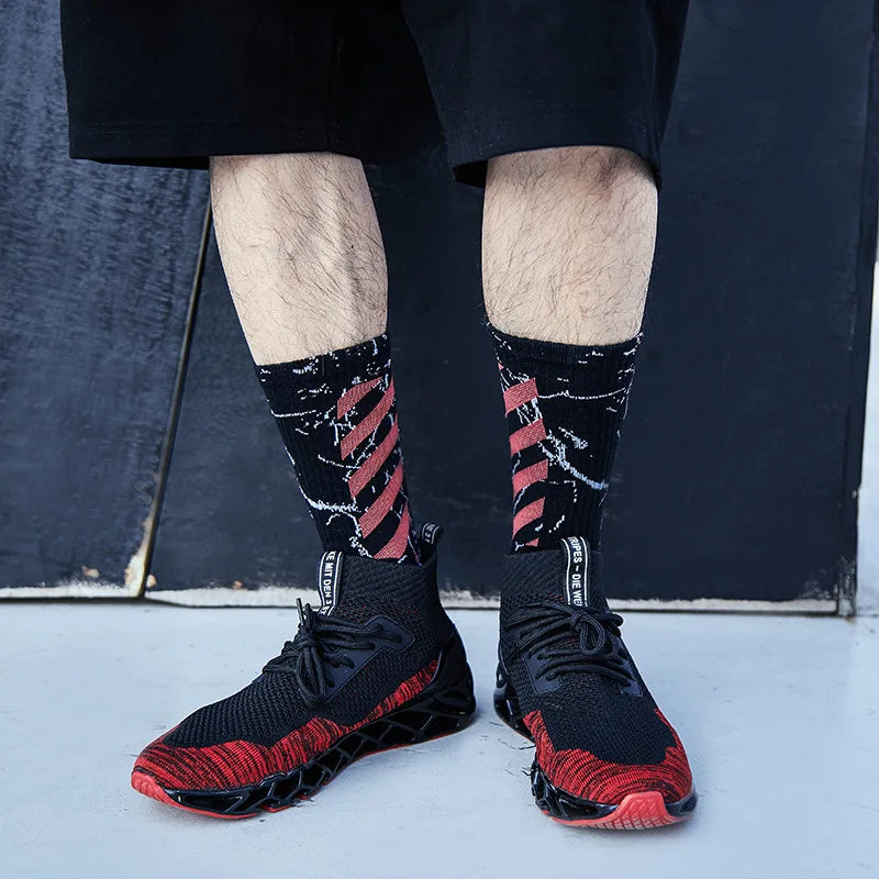 Harajuku Men's Crew Cotton Socks - Cool & Funny Skate Style