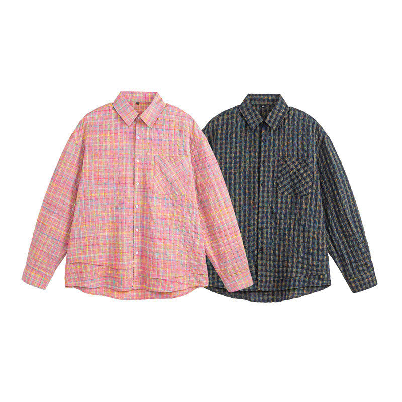 Loose Casual Long Sleeve Gauze Shirt for Men