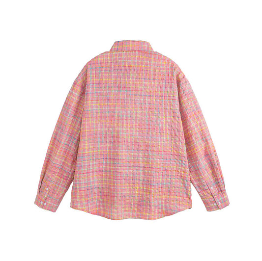 Loose Casual Long Sleeve Gauze Shirt for Men